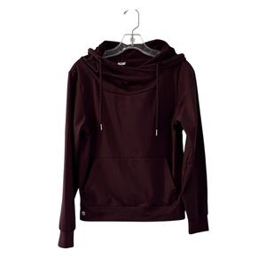 Senita Brownish Burgundy Cali Hoodie Sweatshirt Pullover Size Small